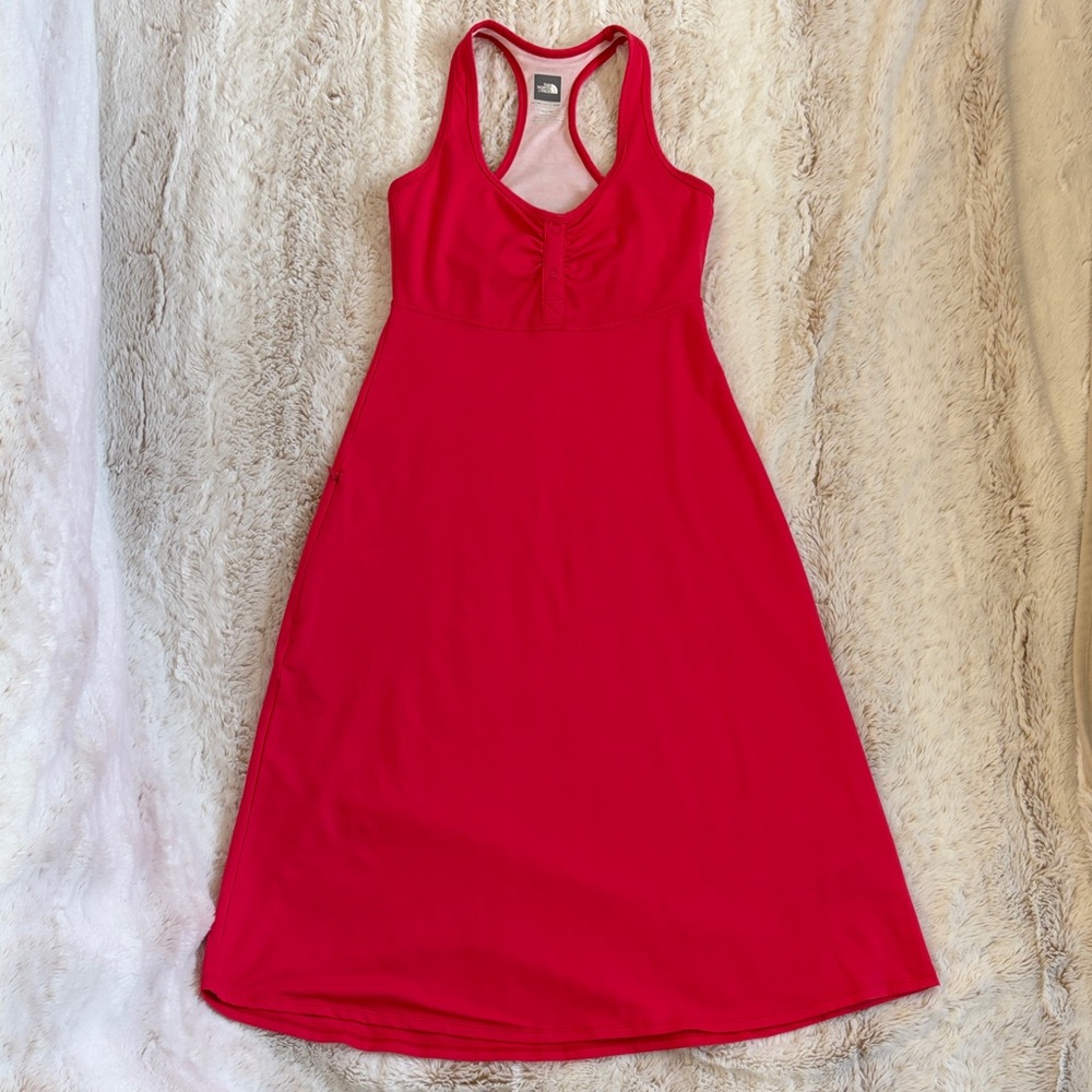 ❤️ The North Face Red Abby Racerback XS Midi Dress Hiking Gorpcore Outdoor